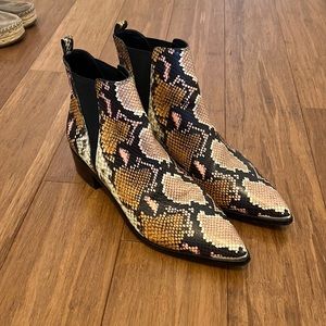 Marc Fisher Snake Skin Booties